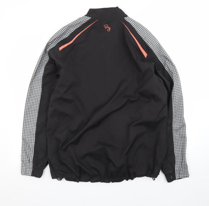 PING Collection Women's Black Check Windbreaker Jacket Size 16