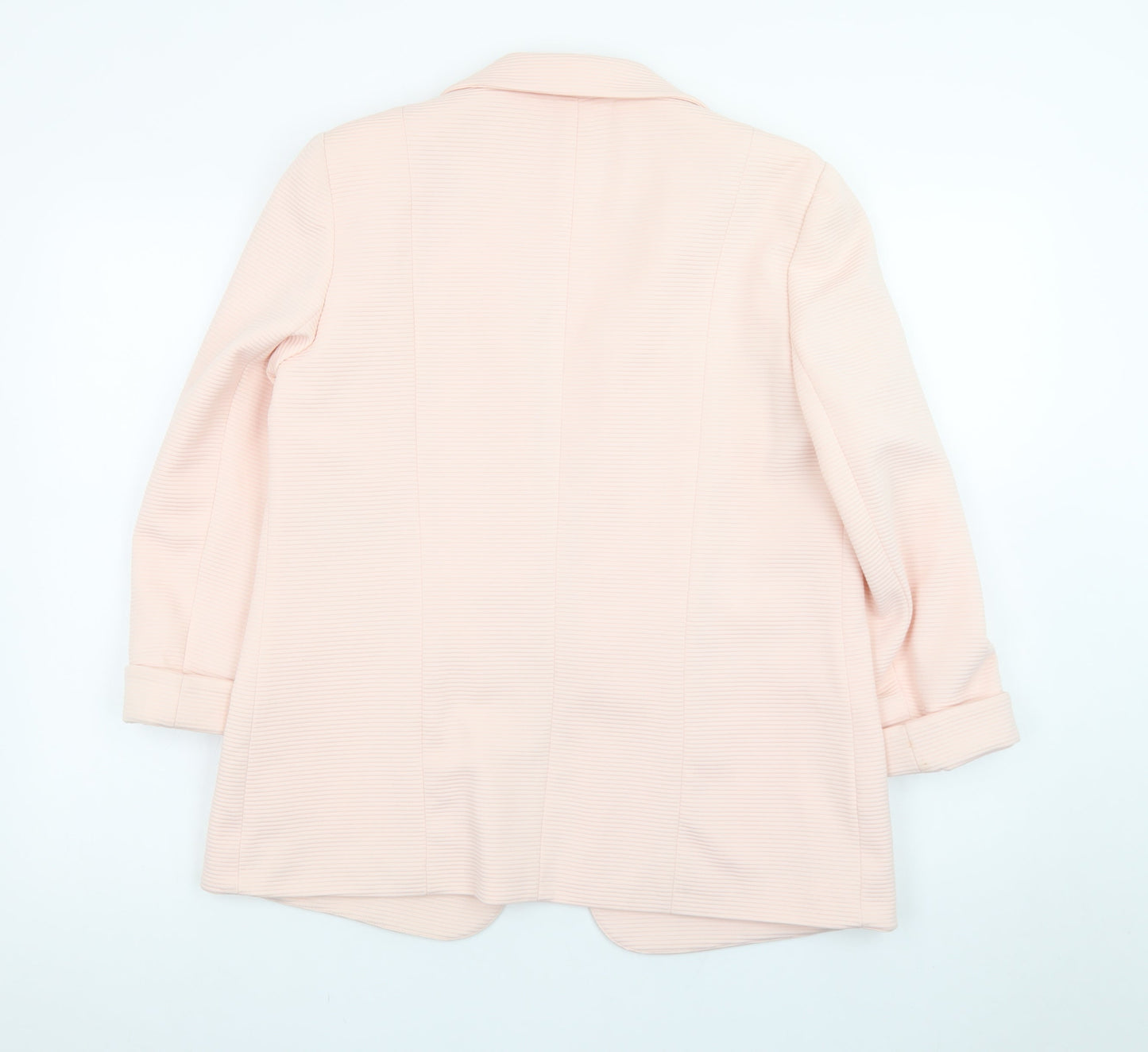 Wallis Women’s Pink Textured Longline Blazer UK 12 Slim Fit