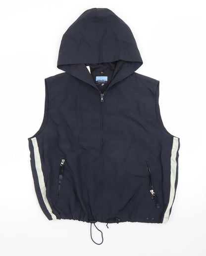 Urban Star Originals Men's Blue XL Hooded Bodywarmer Gilet