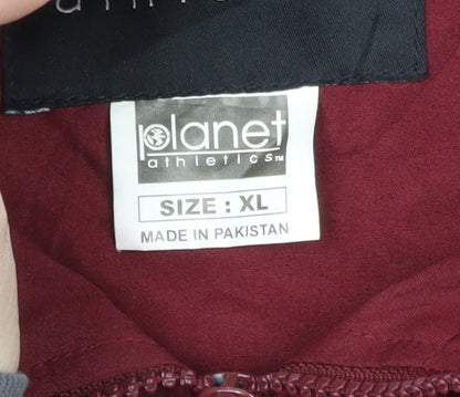 Planet Athletics Men's Red XL Lightweight Full Zip Sports Jacket