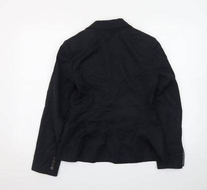 Banana Republic Women's Black Size 8 Stretch Blazer Single-Breasted Jacket