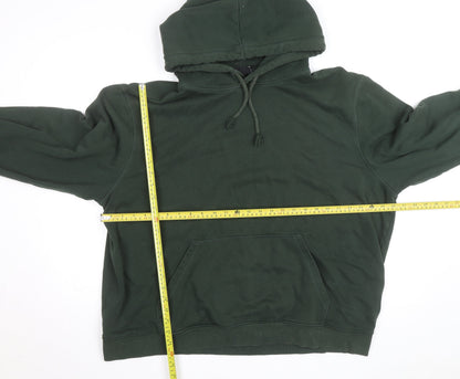 H&M Men's Green Relaxed Fit Pullover Hoodie Size L