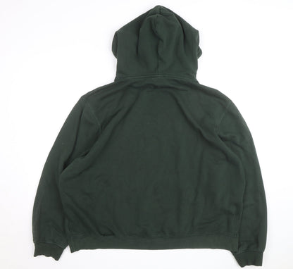 H&M Men's Green Relaxed Fit Pullover Hoodie Size L