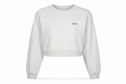 H&M Divided Women's Grey Cropped Pullover Sweatshirt Size 12