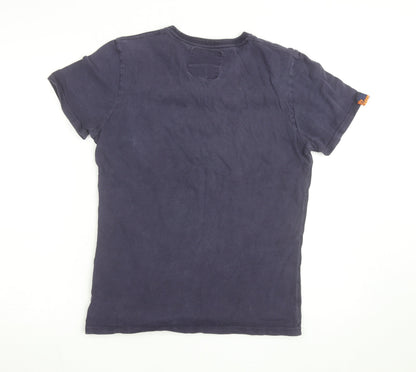 Superdry Men's Blue Vintage Graphic Print Short Sleeve Cotton T-Shirt M