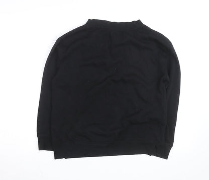 LA Gear Women's Black V-Neck Pullover Sweatshirt Size 8
