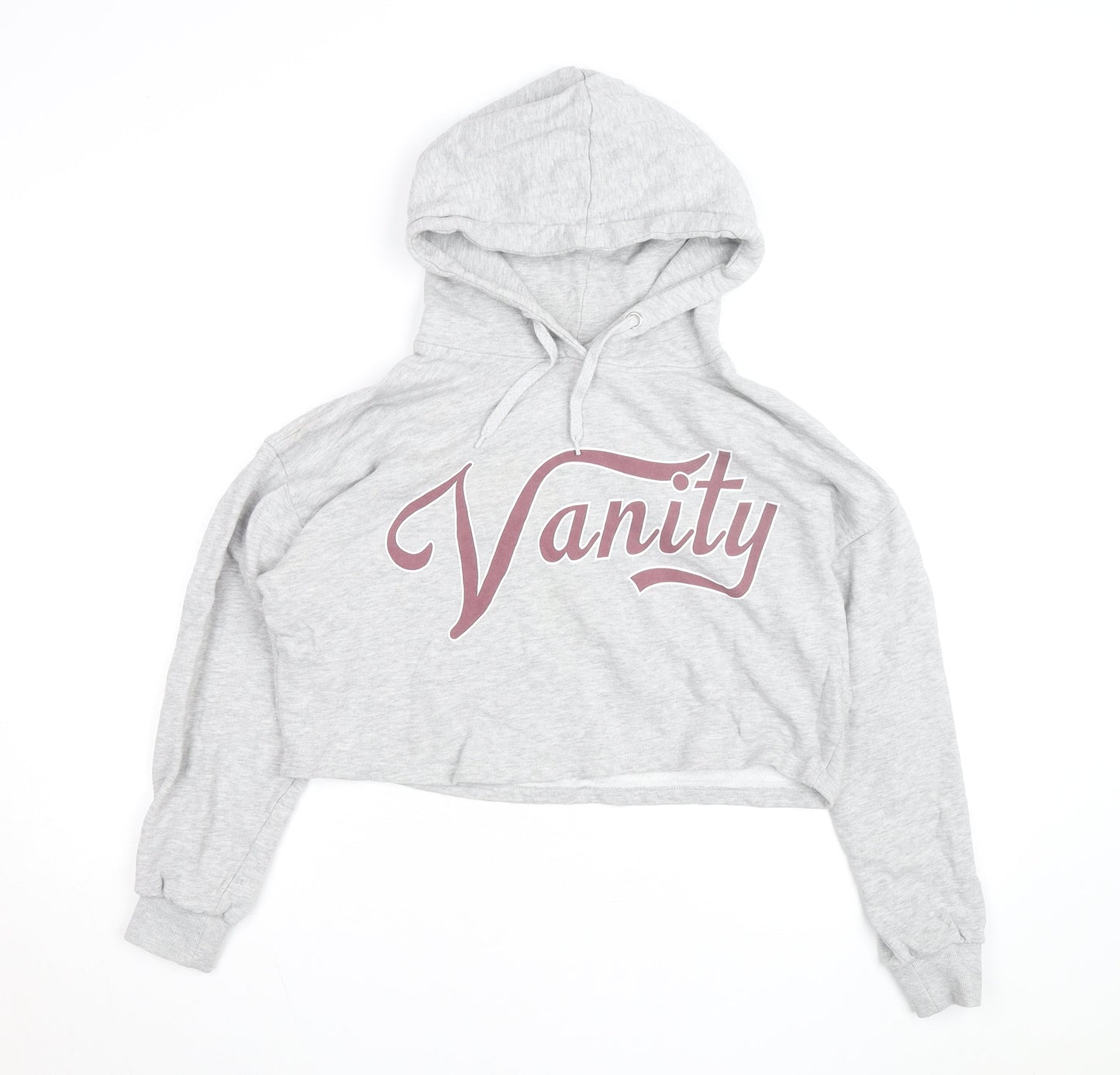 Bik Bok Women’s Grey Vanity Cropped Pullover Hoodie Size S