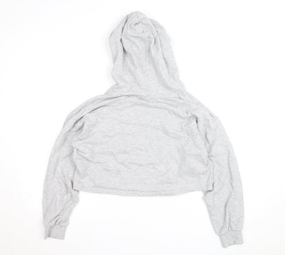 Bik Bok Women’s Grey Vanity Cropped Pullover Hoodie Size S