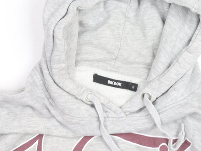 Bik Bok Women’s Grey Vanity Cropped Pullover Hoodie Size S