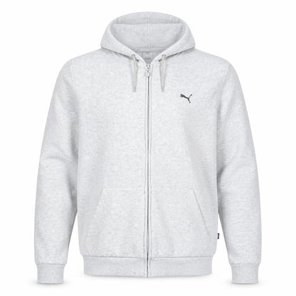 Puma Men Grey Full Zip Hoodie XL Regular Fit Cotton Blend