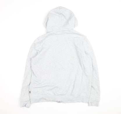 Puma Men Grey Full Zip Hoodie XL Regular Fit Cotton Blend