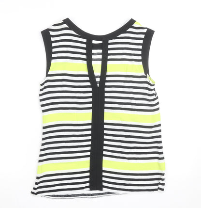 Dorothy Perkins Women's Multicoloured Striped Sleeveless Blouse Size 10