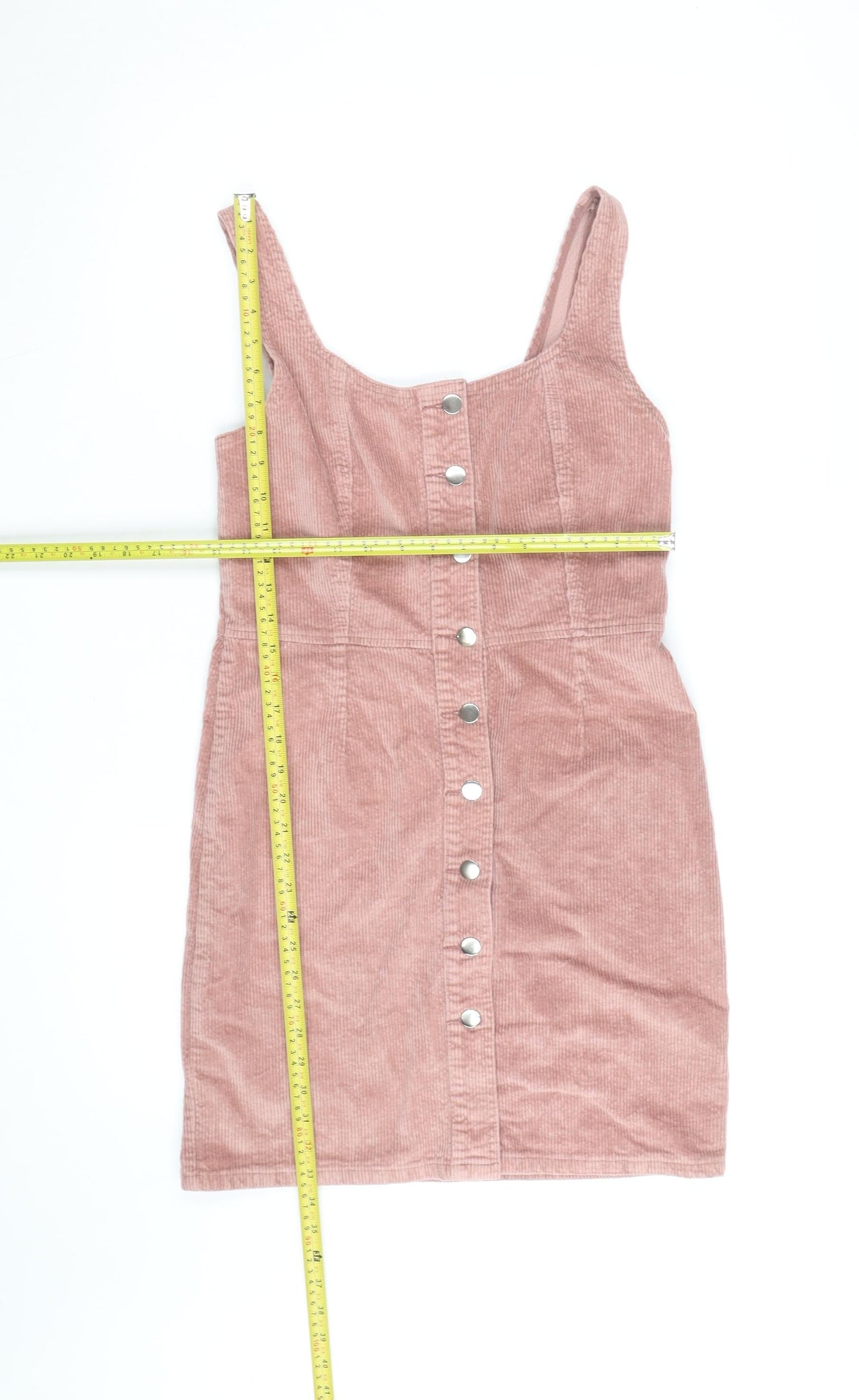 Quiz Womens Pink Corduroy Pinafore Dress Size 12