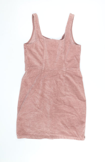 Quiz Womens Pink Corduroy Pinafore Dress Size 12