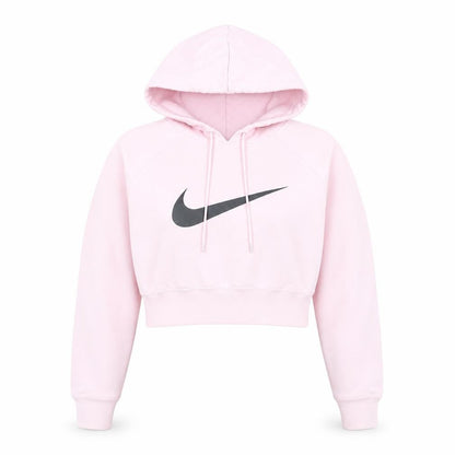 Nike Women's Pink Cropped Pullover Hoodie XS