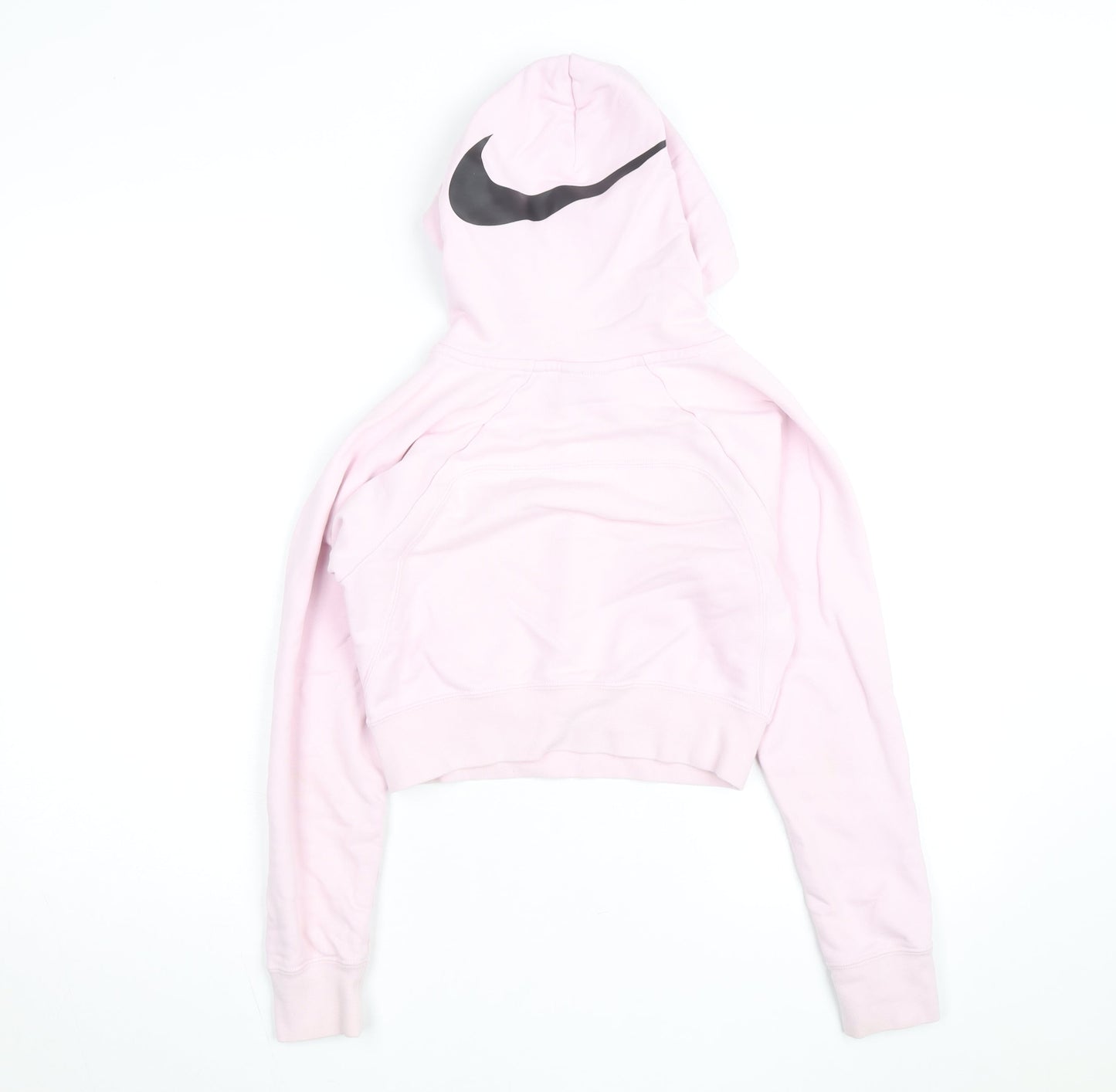 Nike Women's Pink Cropped Pullover Hoodie XS