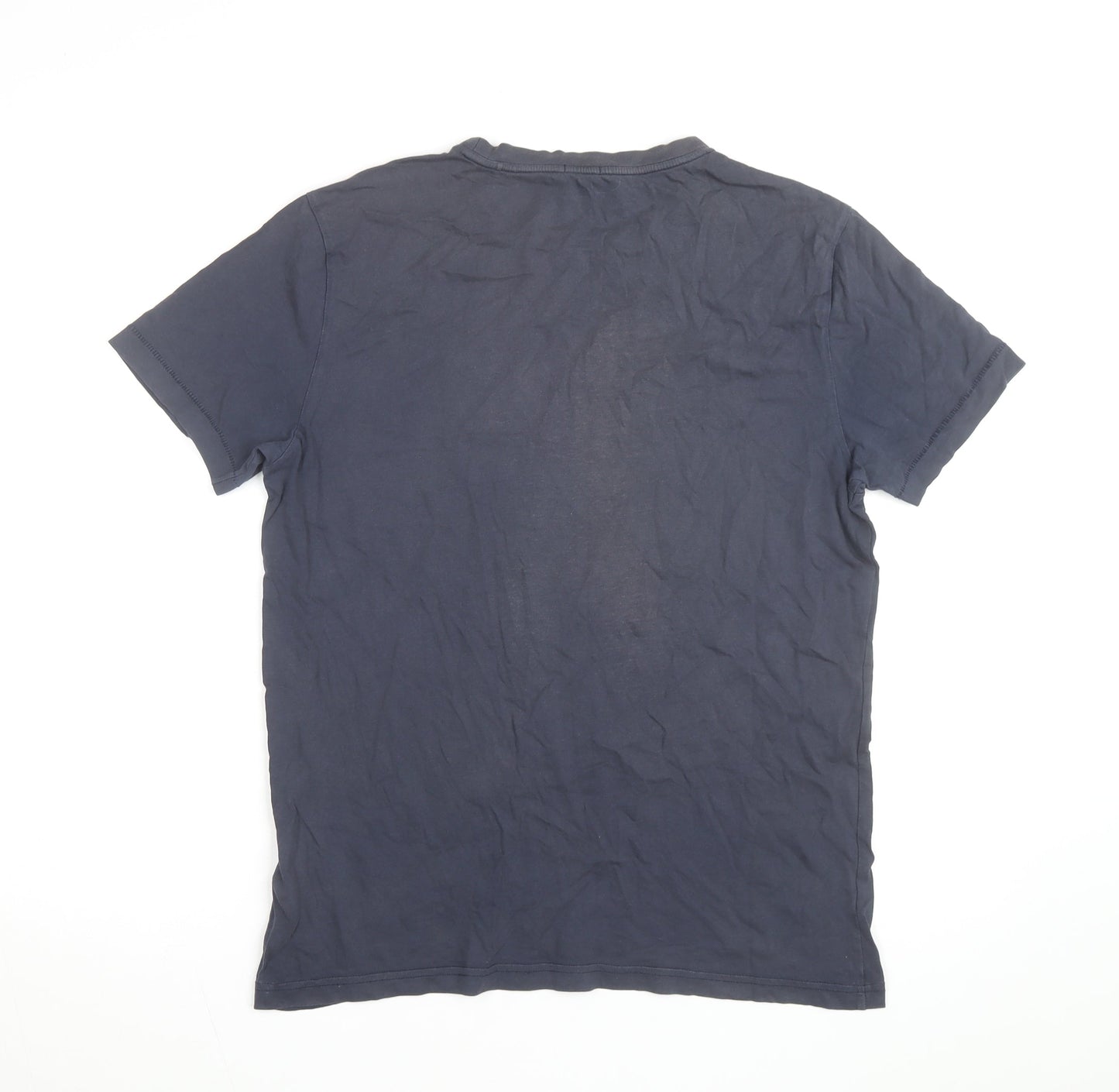 Tommy Hilfiger Men's Navy Crew Neck Organic Cotton T-Shirt L