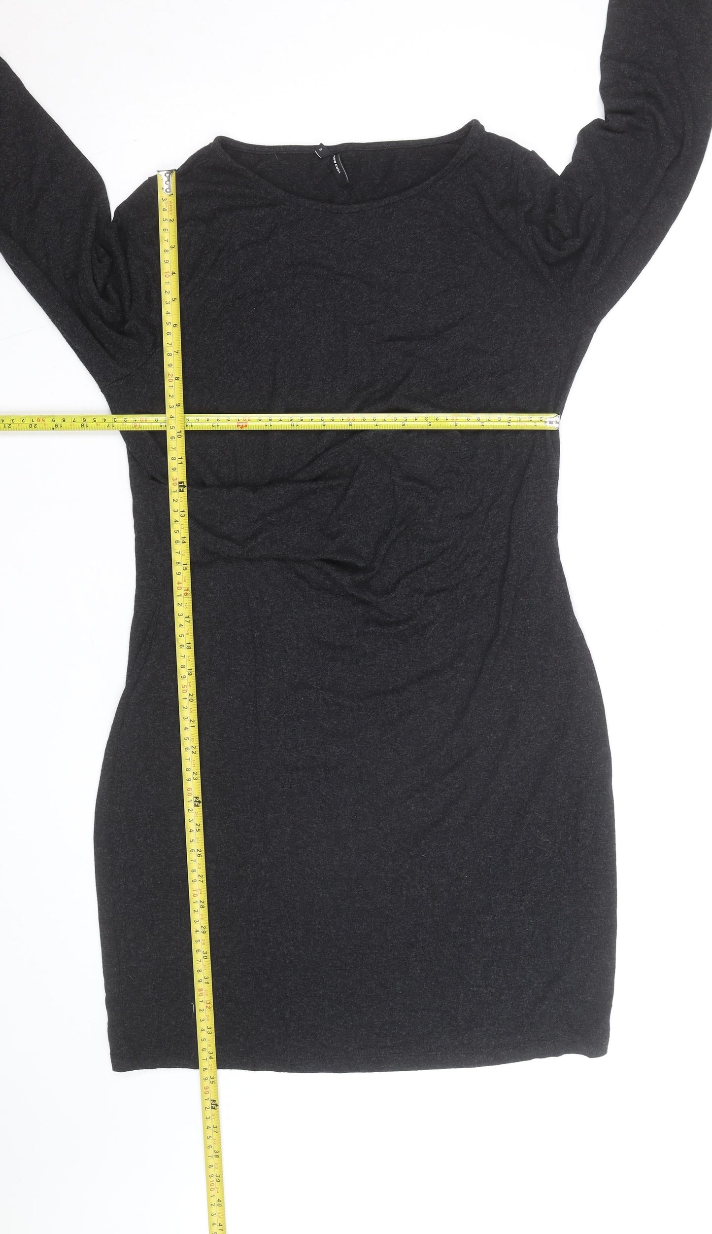Vero Moda Women's Black XL Bodycon Jersey Dress Long Sleeve