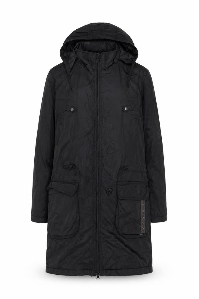 Tom Tailor Women Black XL Hooded Parka Coat
