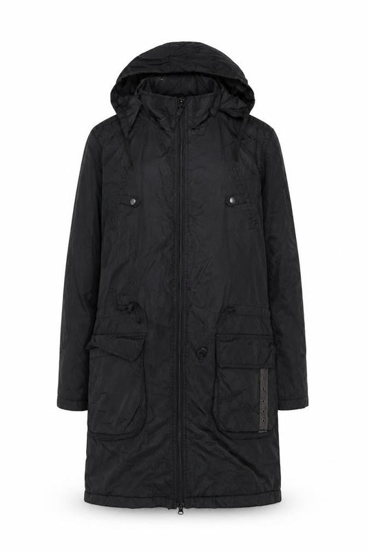 Tom Tailor Women Black XL Hooded Parka Coat