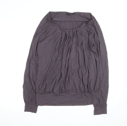 Next Women’s Grey Long Sleeve Pleated Tunic Blouse Size 12