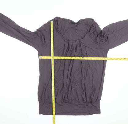Next Women’s Grey Long Sleeve Pleated Tunic Blouse Size 12