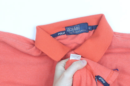 Ralph Lauren Men’s Orange XL Polo Shirt 100% Cotton Embroidered Logo
