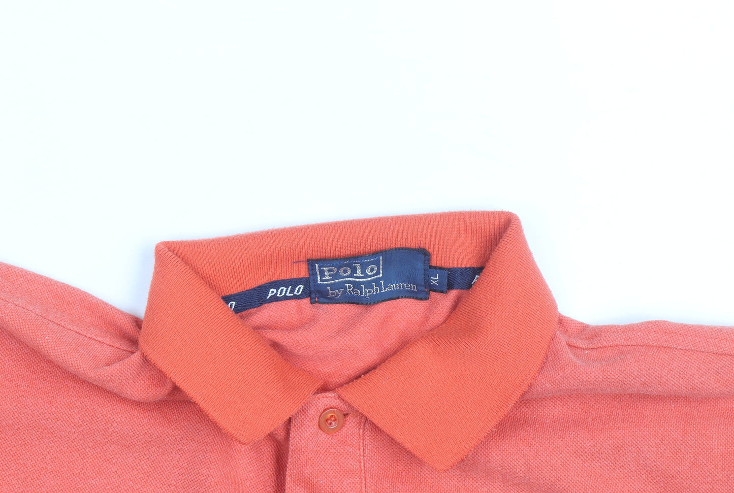 Ralph Lauren Men’s Orange XL Polo Shirt 100% Cotton Embroidered Logo