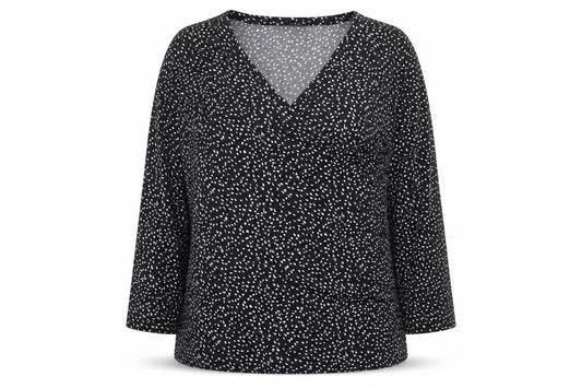 Marks and Spencer Women's Black Wrap Jersey Blouse Size 18