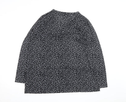 Marks and Spencer Women's Black Wrap Jersey Blouse Size 18