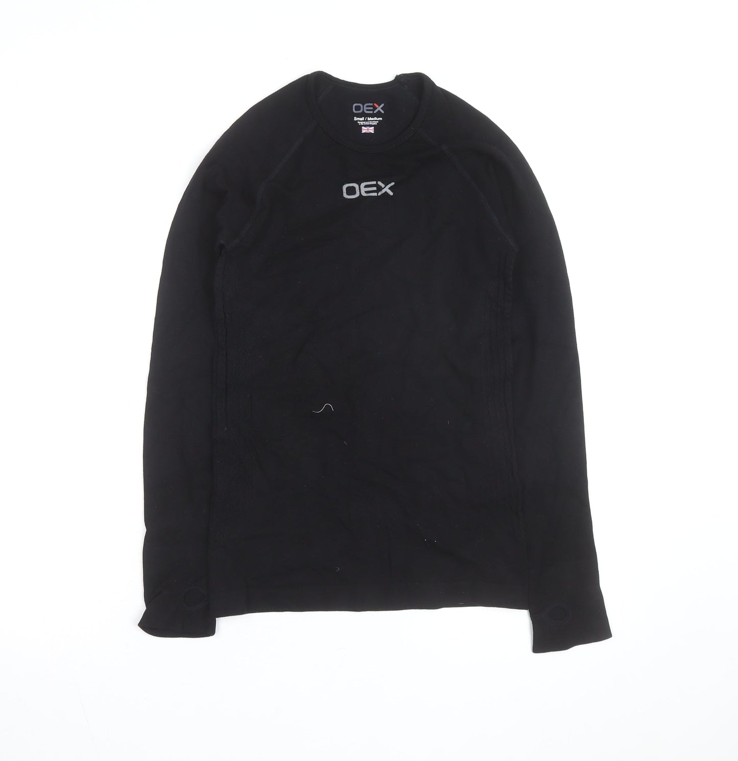 Mens UK Size S OEX Black HikingRunning & JoggingGym & TrainingWalking T-Shirt