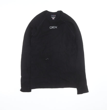 Mens UK Size S OEX Black HikingRunning & JoggingGym & TrainingWalking T-Shirt