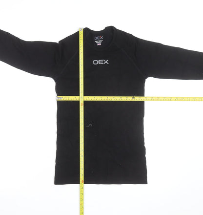 Mens UK Size S OEX Black HikingRunning & JoggingGym & TrainingWalking T-Shirt