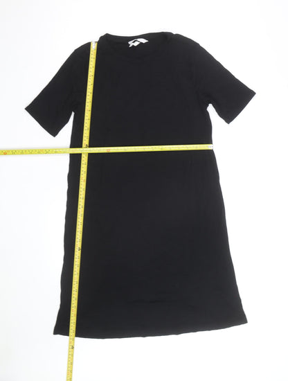 Bik Bok Women's Black Short Sleeve Viscose T-Shirt Dress Size S