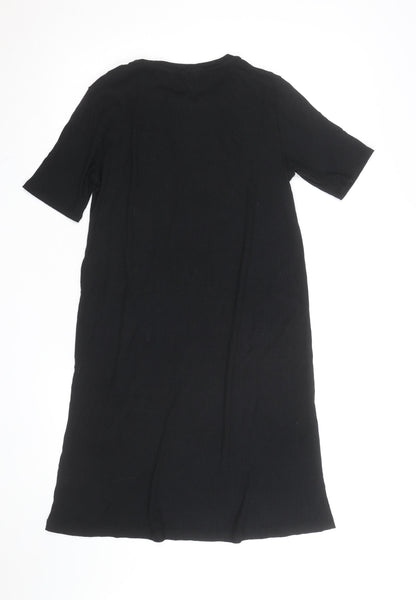 Bik Bok Women's Black Short Sleeve Viscose T-Shirt Dress Size S