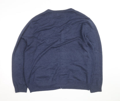 Maine New England Men’s Blue Cotton Wool Cardigan XL V-Neck Classic