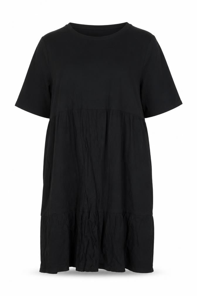 Marks and Spencer Women Black Size 14 Short Sleeve Shift Dress