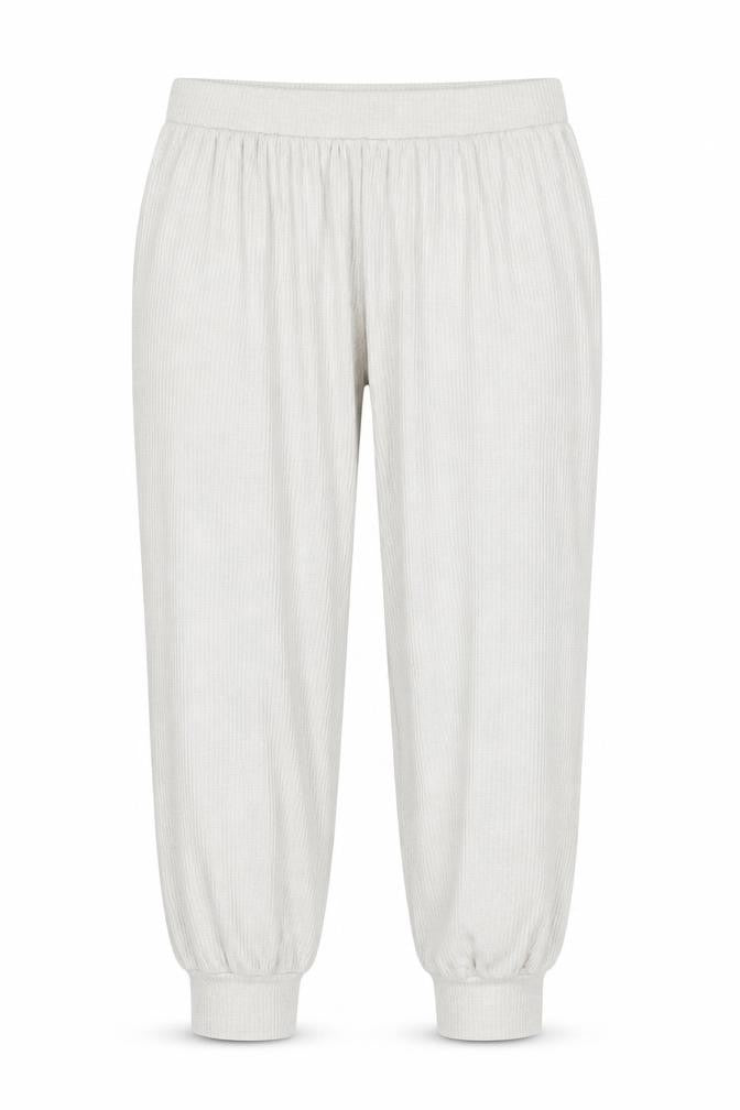 Marks & Spencer Women Beige Large Ribbed Jogger Trousers