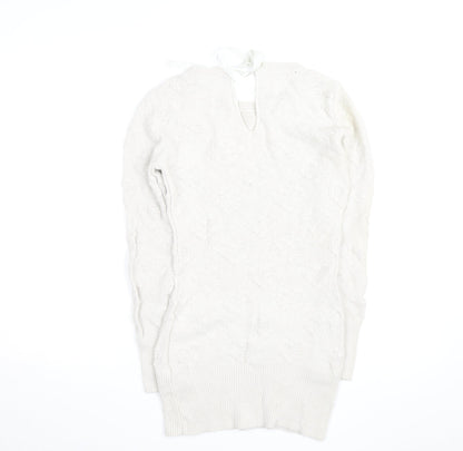 Jane Norman Women’s Ivory Heart Knit Pullover Jumper Size 10