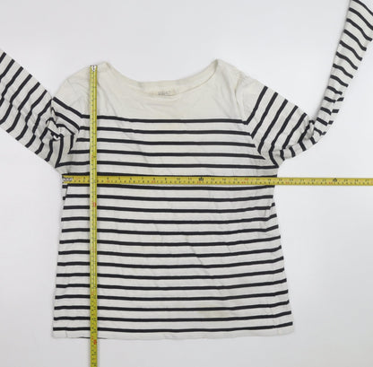 Seasalt Women’s Multicoloured Striped Cotton Sailor Shirt UK 14