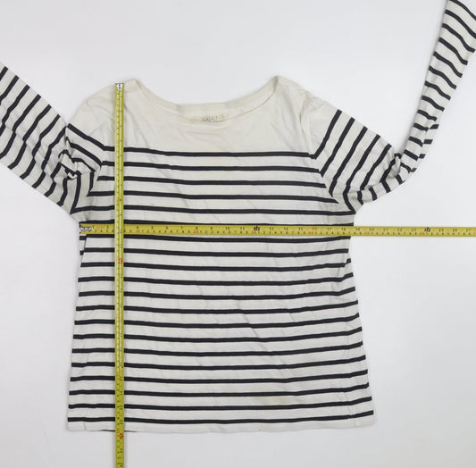 Seasalt Women’s Multicoloured Striped Cotton Sailor Shirt UK 14