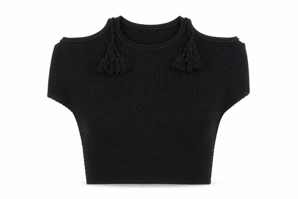 Next Women’s Black Cold Shoulder Chunky Knit Jumper Size S