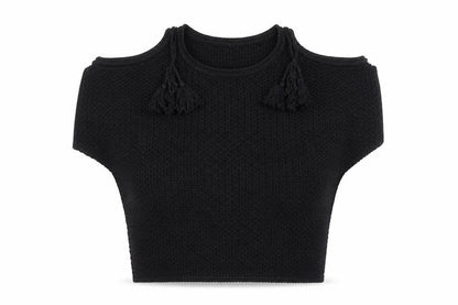 Next Women’s Black Cold Shoulder Chunky Knit Jumper Size S