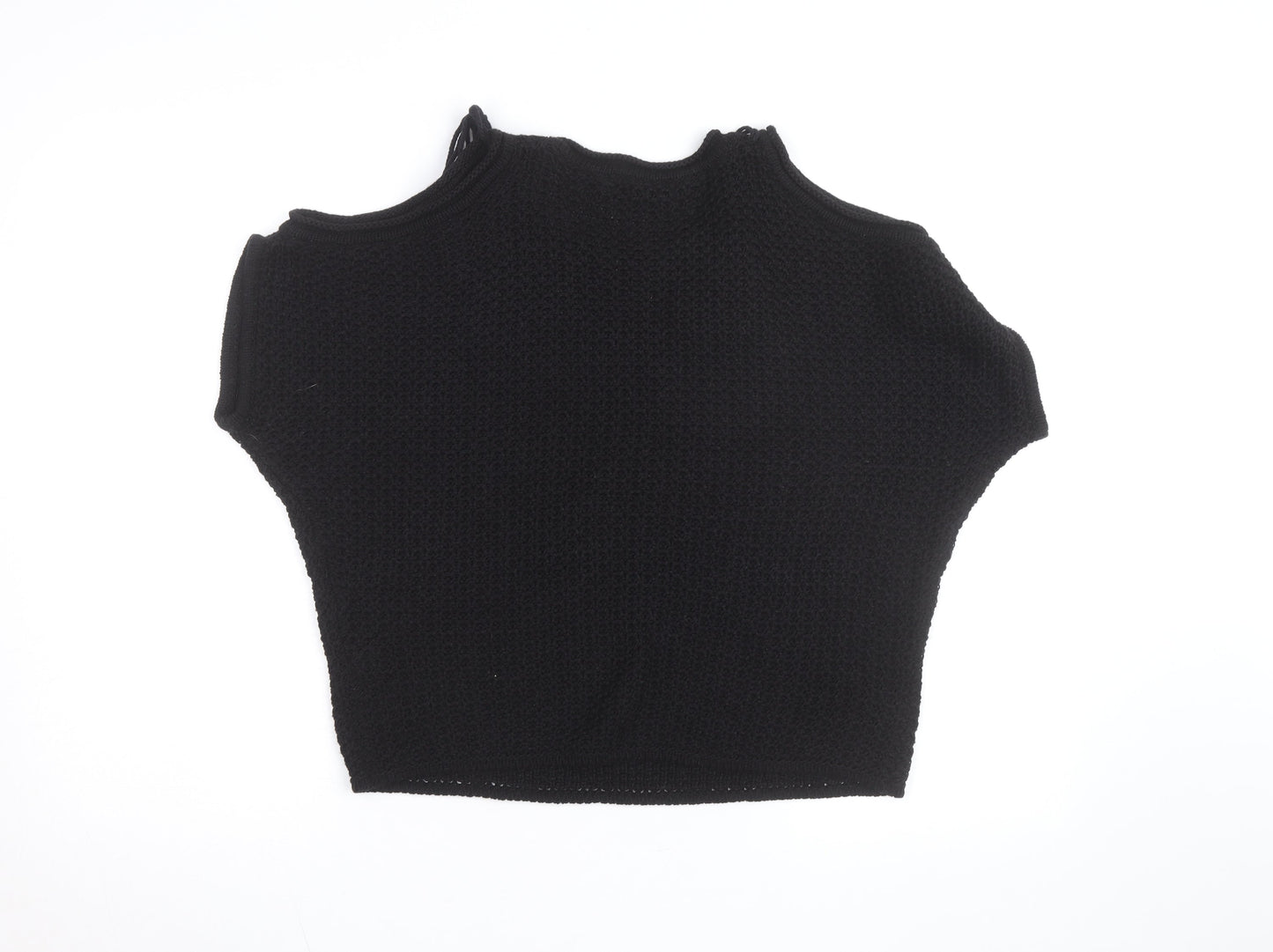 Next Women’s Black Cold Shoulder Chunky Knit Jumper Size S