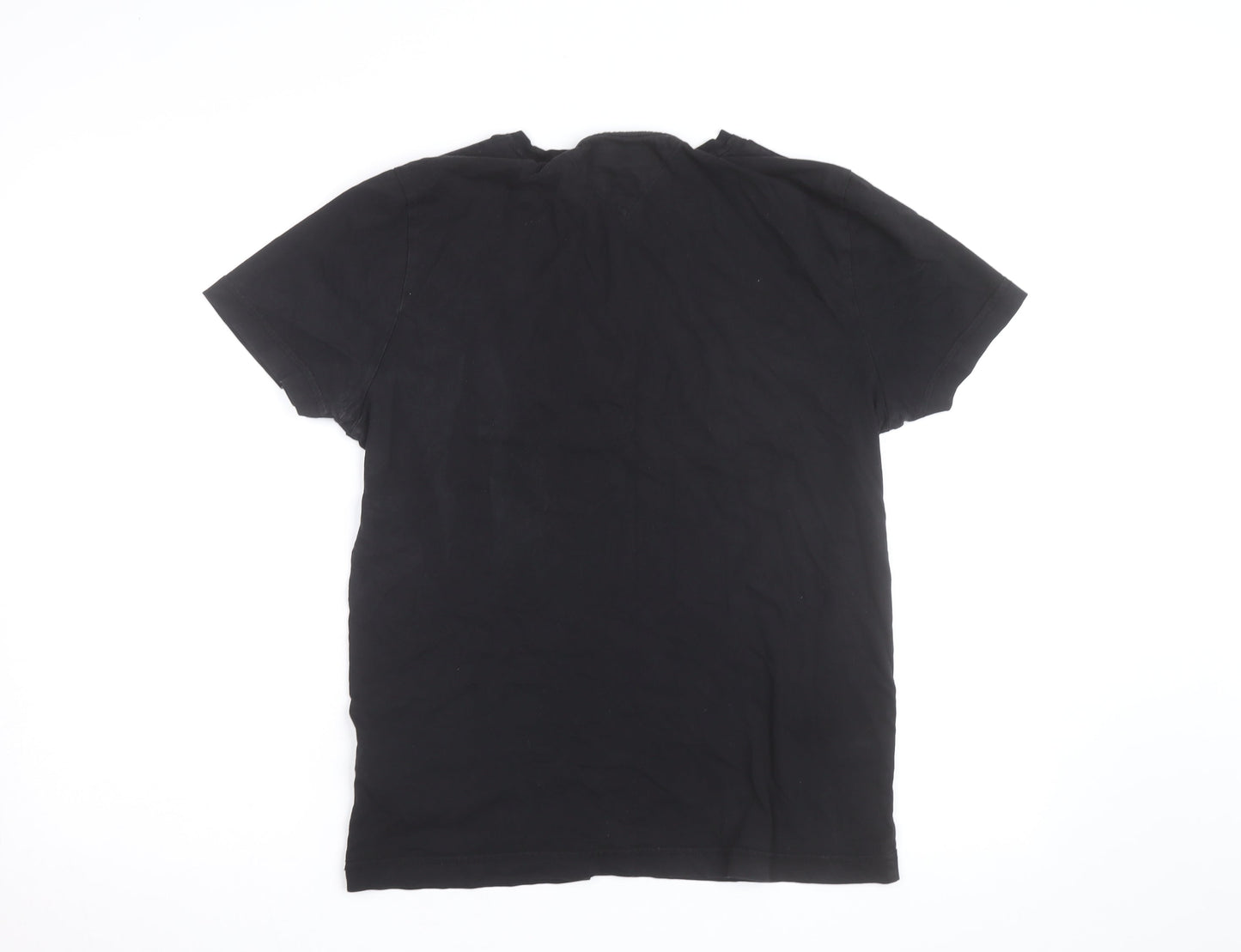 Tommy Hilfiger Men’s Black Logo Cotton Crew Neck T-Shirt Size M