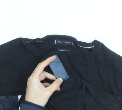 Tommy Hilfiger Men’s Black Logo Cotton Crew Neck T-Shirt Size M