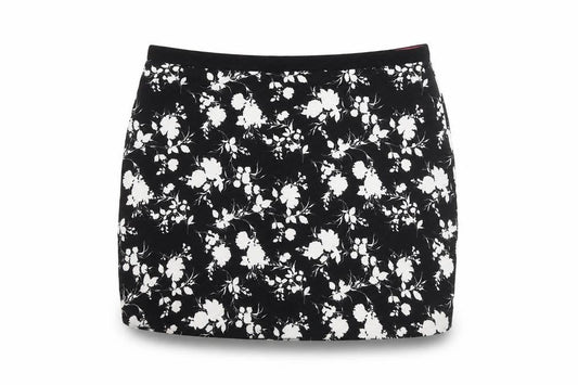 Oasis Womens Black Floral Short Pencil Skirt Size 16