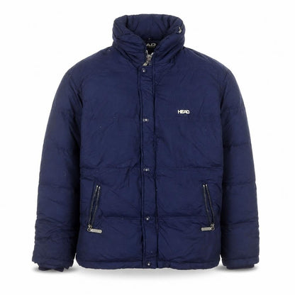 HEAD Men's Blue Puffer Jacket Size 50 Down Filled Winter Coat