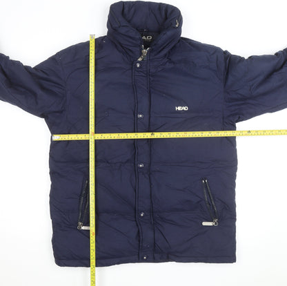HEAD Men's Blue Puffer Jacket Size 50 Down Filled Winter Coat