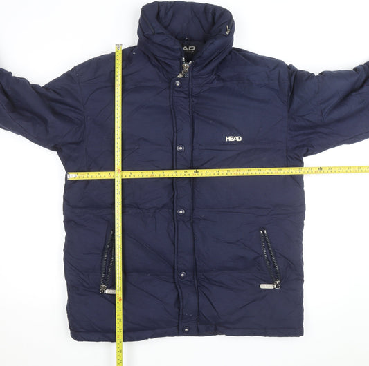 HEAD Men's Blue Puffer Jacket Size 50 Down Filled Winter Coat